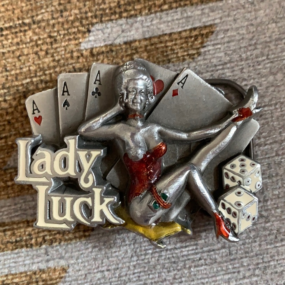 Great American buckle co. Lady Luck belt buckle
